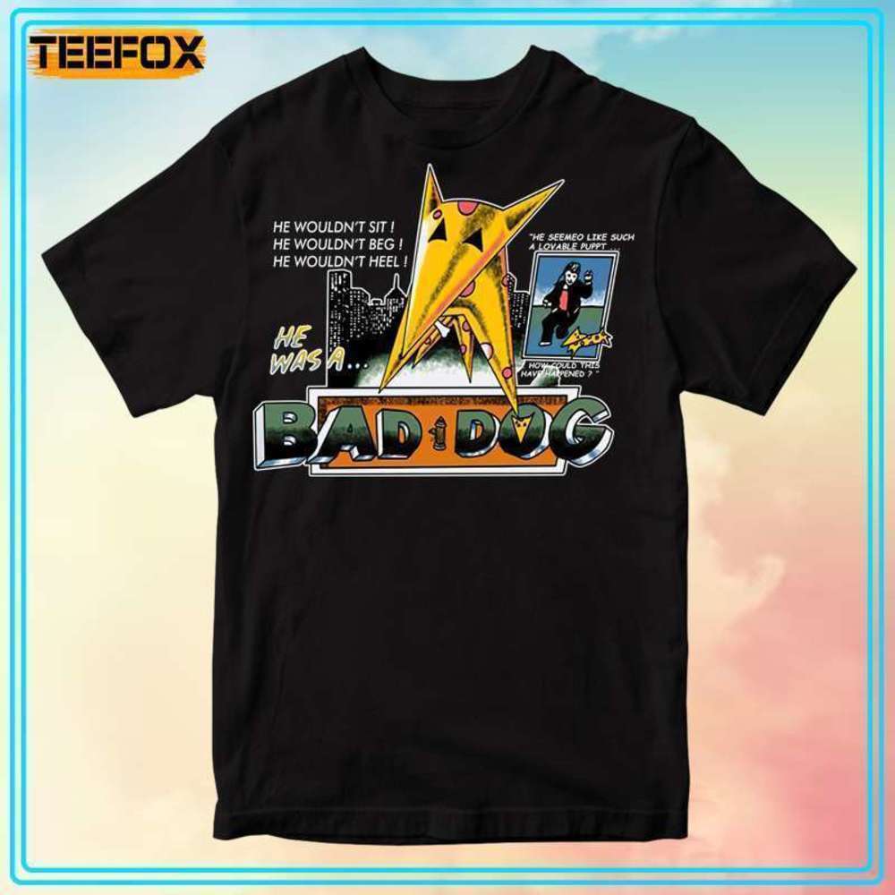 Bad Dog American Attitude Funny Pet Humor Graphic T-Shirt